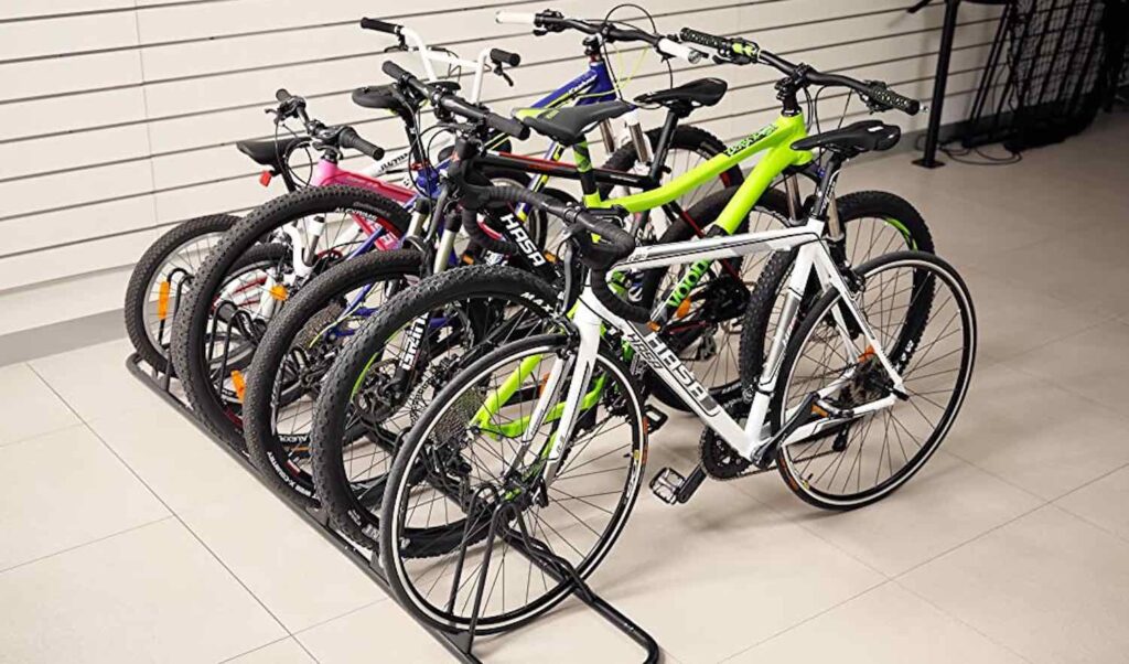 Bike Floor Parking Rack, 3 Bike